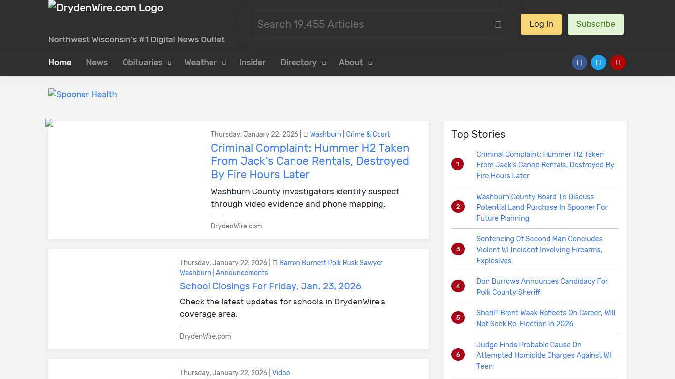 DrydenWire News & Information for Northwest Wisconsin